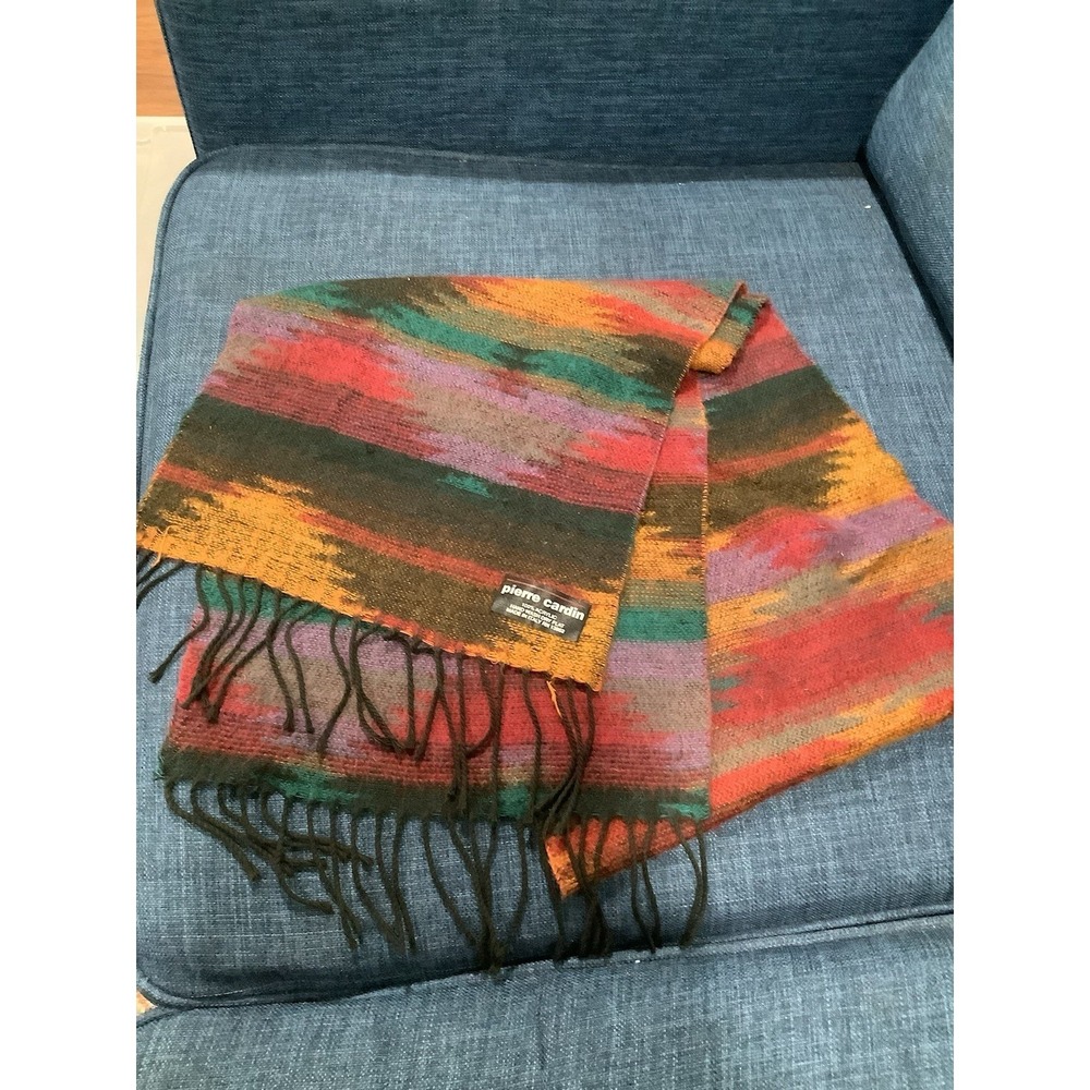 Pierre Cardin Men's Scarf Acrylic Striped 56" x 12